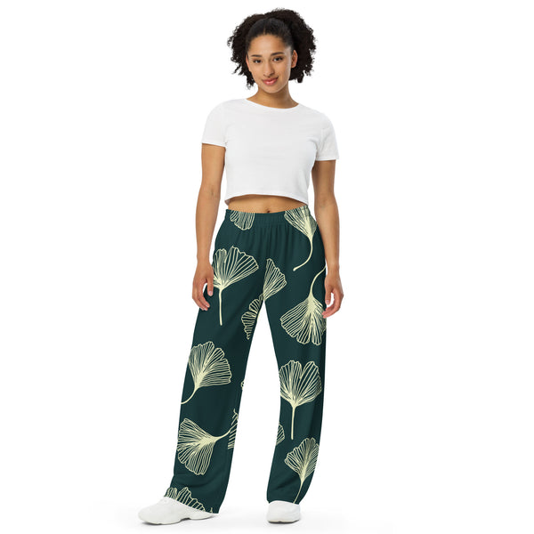 All-over print unisex wide-leg pants - Objet D'Art