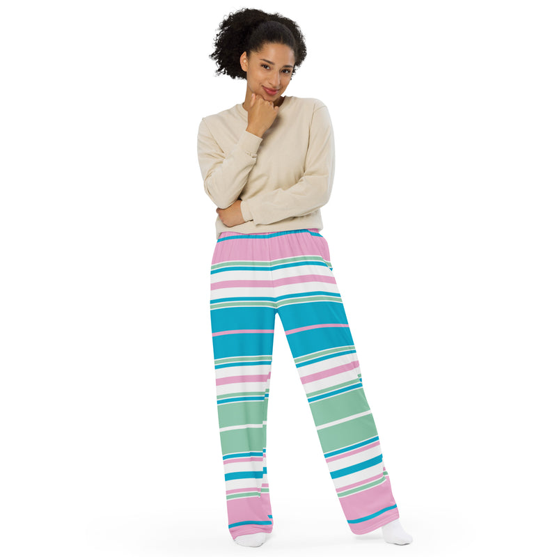 All-over print unisex wide-leg pants - Objet D'Art