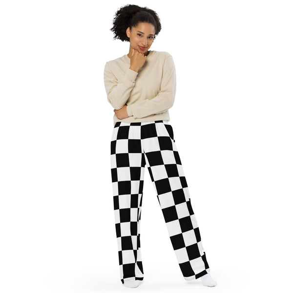 All-over print unisex wide-leg pants - Objet D'Art