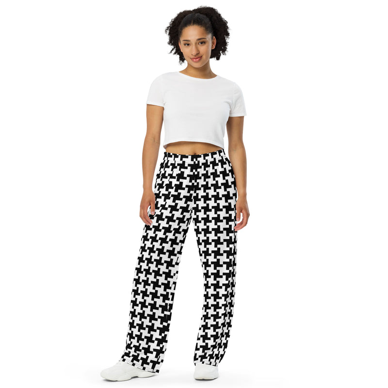 All-over print unisex wide-leg pants - Objet D'Art
