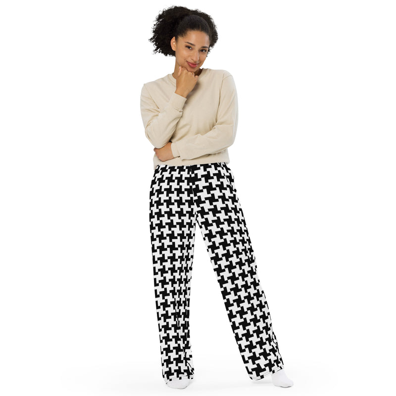 All-over print unisex wide-leg pants - Objet D'Art