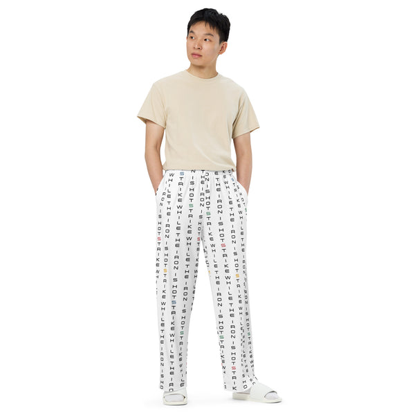 All-over print unisex wide-leg pants - Objet D'Art