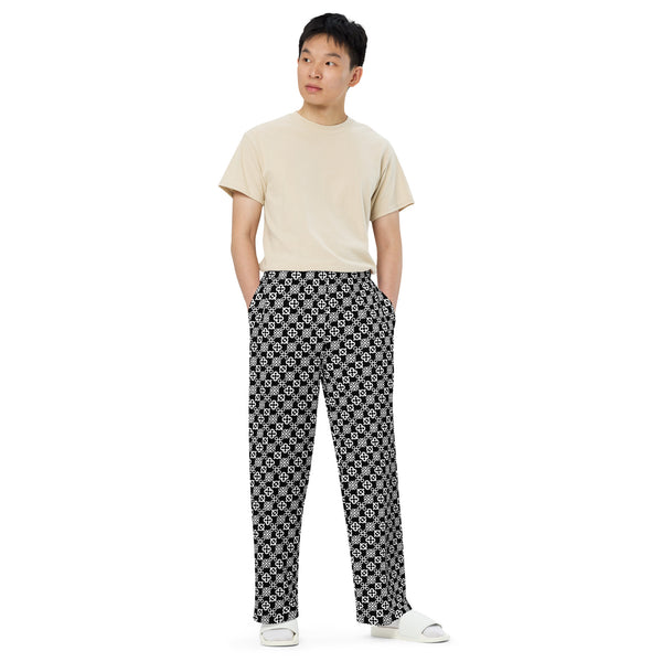 Adinkra Vibes unisex wide-leg pants - Objet D'Art