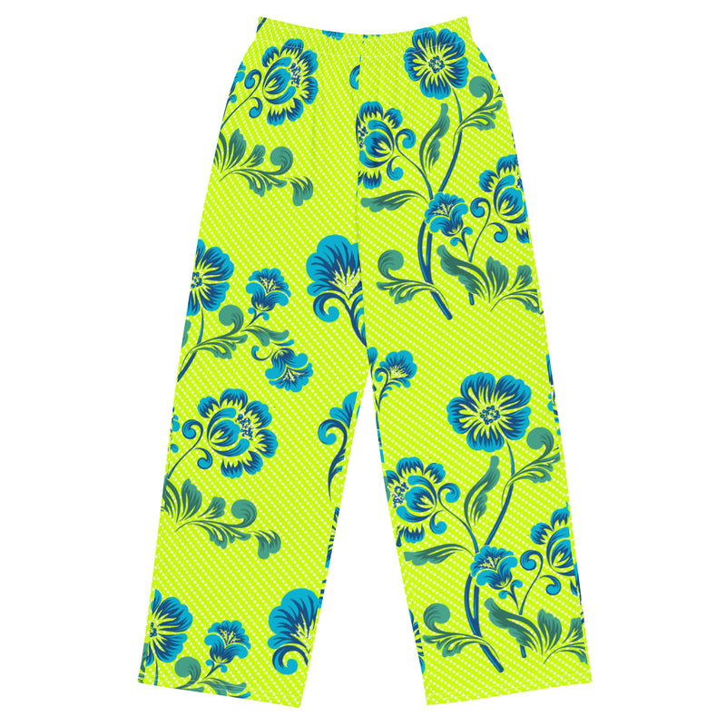 All-over print unisex wide-leg pants - Objet D'Art