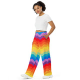 Color Wave unisex wide-leg pants - Objet D'Art