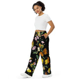 Butterfly Print unisex wide-leg pants - Objet D'Art