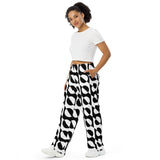 All-over print unisex wide-leg pants - Objet D'Art