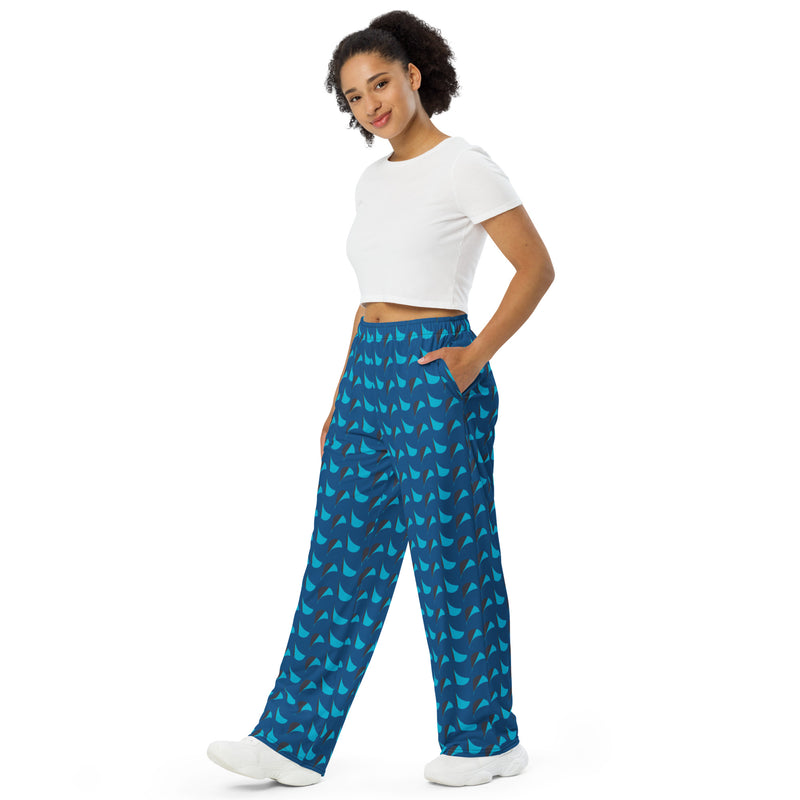 All-over print unisex wide-leg pants - Objet D'Art