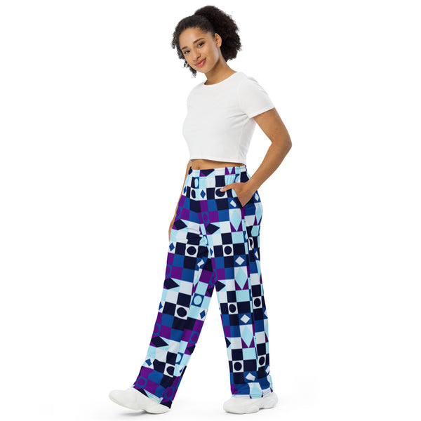 All-over print unisex wide-leg pants - Objet D'Art