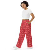 All-over print unisex wide-leg pants - Objet D'Art