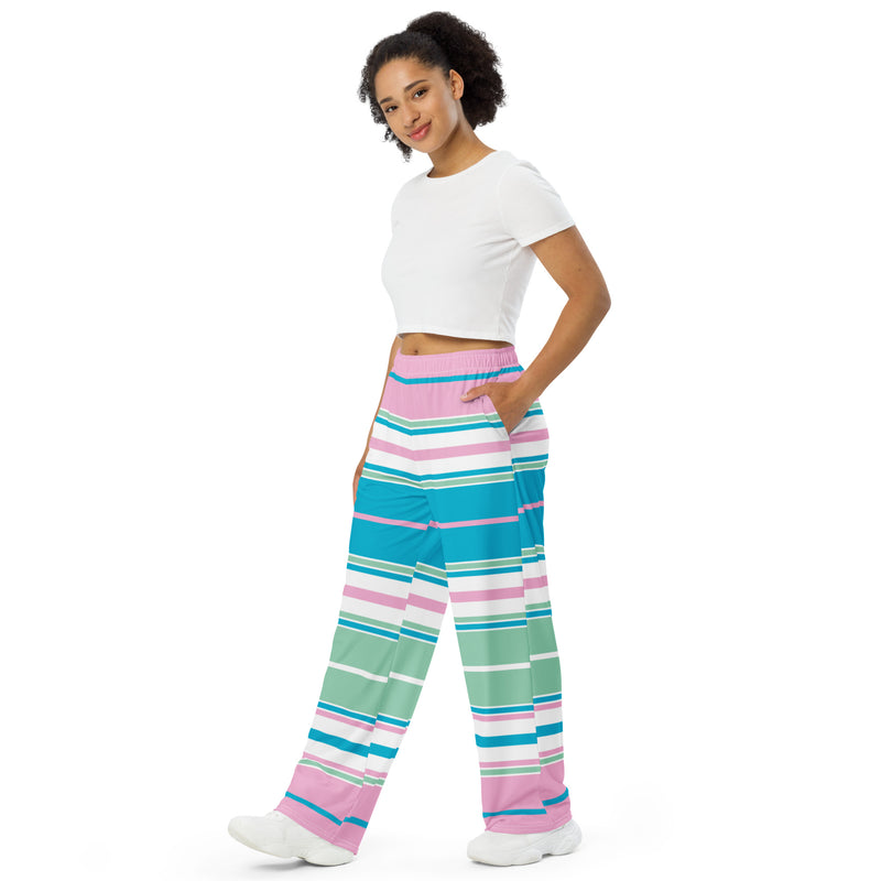 All-over print unisex wide-leg pants - Objet D'Art