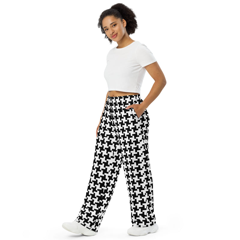 All-over print unisex wide-leg pants - Objet D'Art