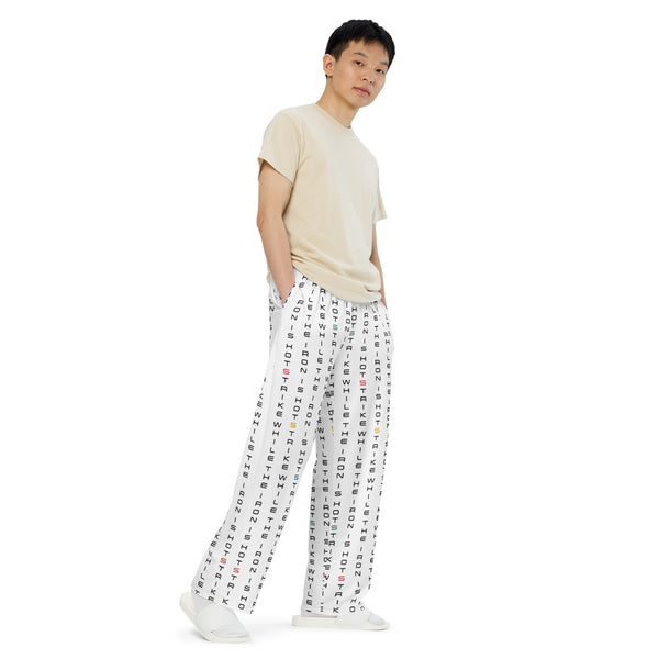 All-over print unisex wide-leg pants - Objet D'Art