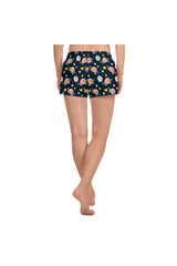 Floral Flurry Women's Athletic Short Shorts - Objet D'Art