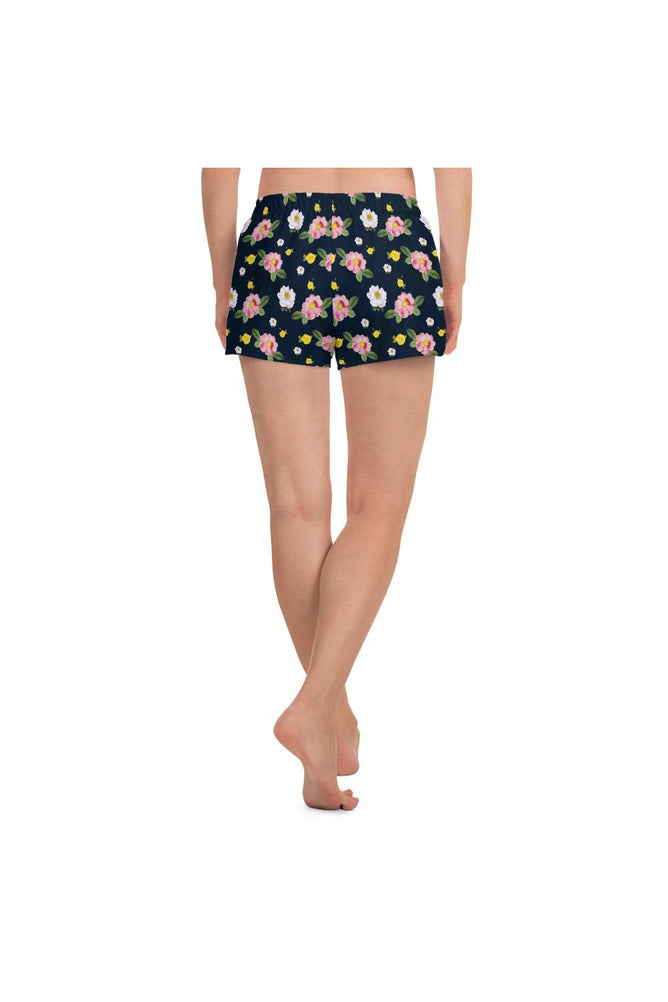 Floral Flurry Women's Athletic Short Shorts - Objet D'Art