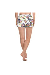 Floral Flurry Women's Athletic Short Shorts - Objet D'Art