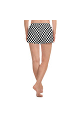 Checkered Women's Athletic Short Shorts - Objet D'Art