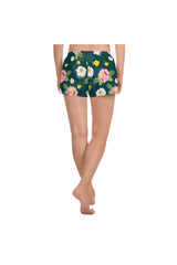 Floral Flurry Women's Athletic Short Shorts - Objet D'Art