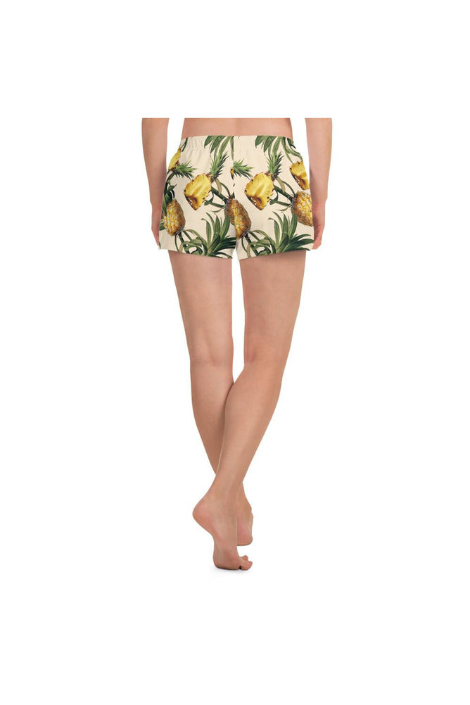 Pineapple Paradise Women's Athletic Short Shorts - Objet D'Art