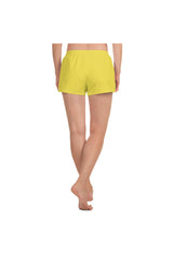 Yellow Women's Athletic Short Shorts - Objet D'Art