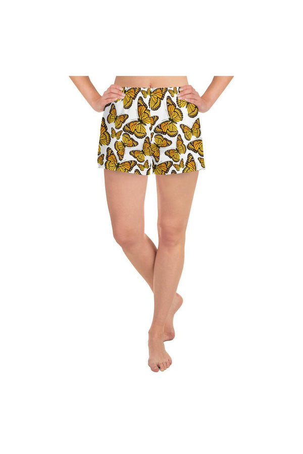 Monarch Butterflies Women's Athletic Short Shorts - Objet D'Art