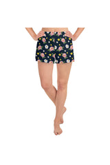 Floral Flurry Women's Athletic Short Shorts - Objet D'Art
