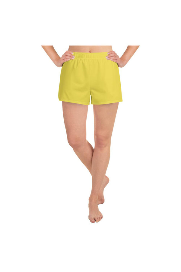 Yellow Women's Athletic Short Shorts - Objet D'Art