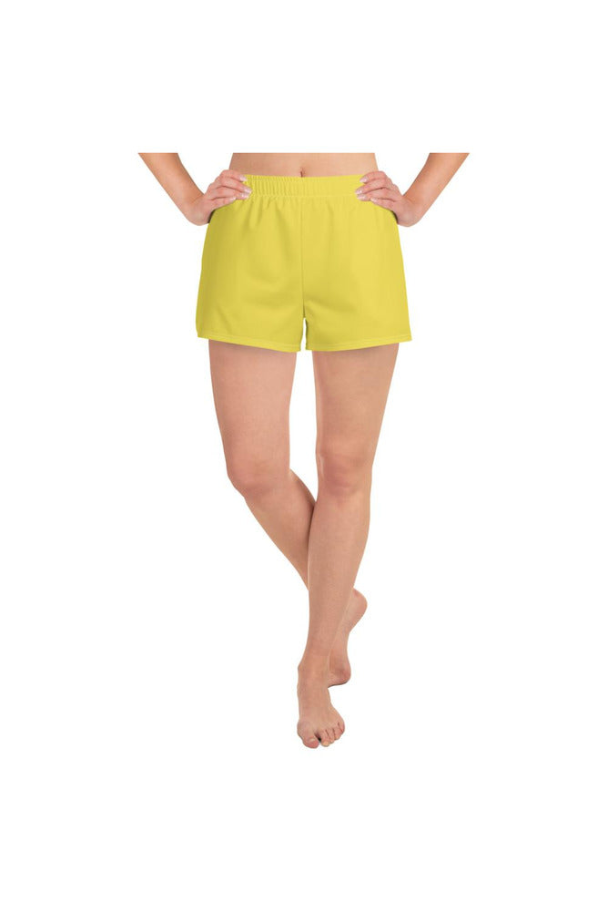 Yellow Women's Athletic Short Shorts - Objet D'Art