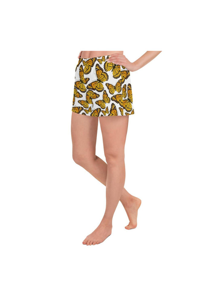Monarch Butterflies Women's Athletic Short Shorts - Objet D'Art