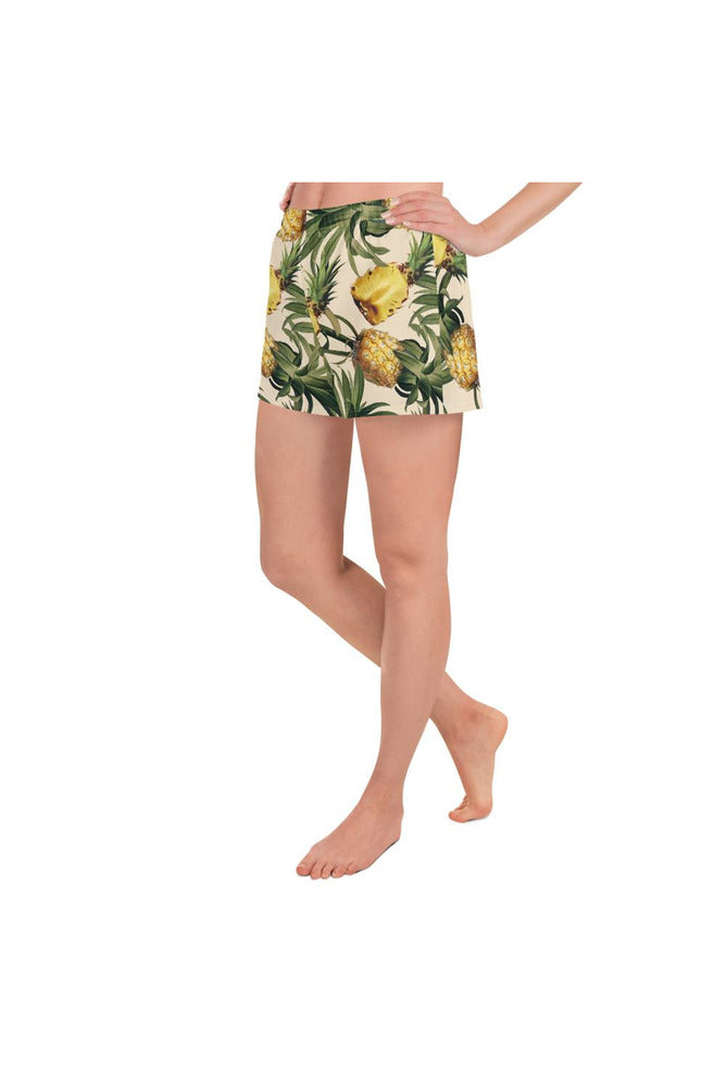 Pineapple Paradise Women's Athletic Short Shorts - Objet D'Art