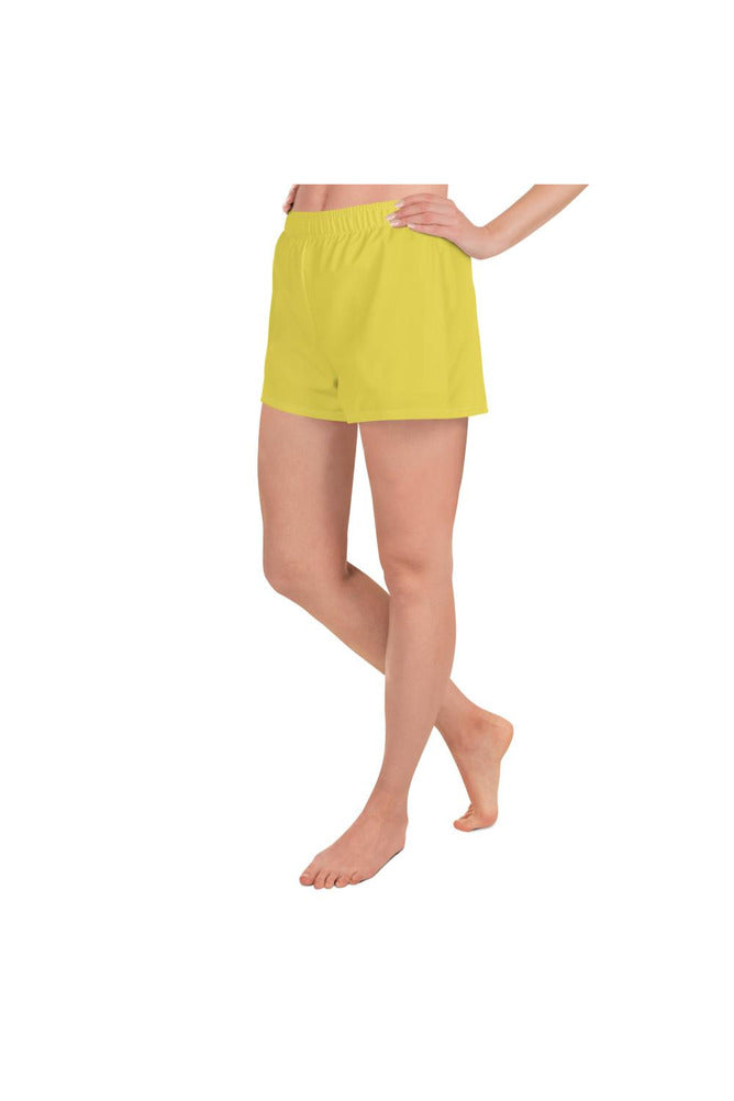 Yellow Women's Athletic Short Shorts - Objet D'Art