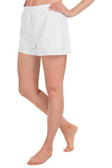 White Women's Athletic Short Shorts - Objet D'Art