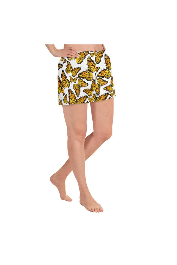 Monarch Butterflies Women's Athletic Short Shorts - Objet D'Art