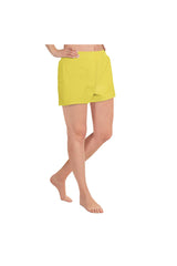 Yellow Women's Athletic Short Shorts - Objet D'Art