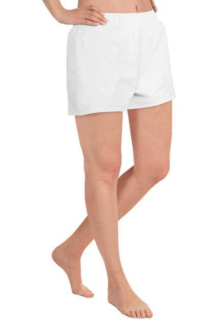 White Women's Athletic Short Shorts - Objet D'Art