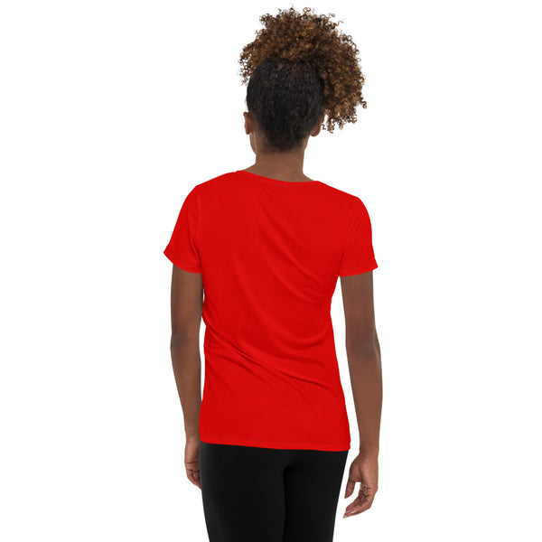 Christmas Red Women's Athletic T-shirt - Objet D'Art