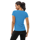 Snow Powder Blue Women's Athletic T-shirt - Objet D'Art