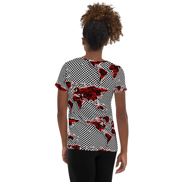 All-Over Print Women's Athletic T-shirt - Objet D'Art