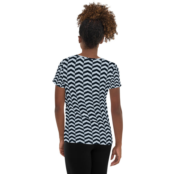 All-Over Print Women's Athletic T-shirt - Objet D'Art