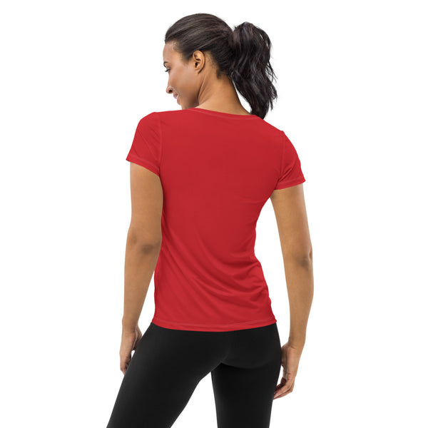 Chili Red Women's Athletic T-shirt - Objet D'Art
