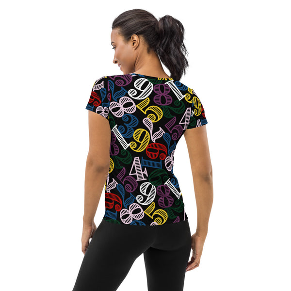 All-Over Print Women's Athletic T-shirt - Objet D'Art