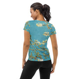 Vah Gogh Almond Blossoms Women's Athletic T-shirt - Objet D'Art