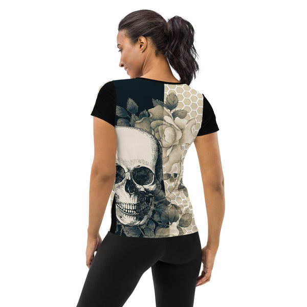 Bouquet of Bones Women's Athletic T-shirt - Objet D'Art