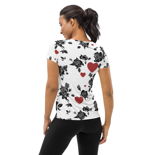 All-Over Print Women's Athletic T-shirt - Objet D'Art