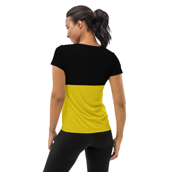 Two Tone Women's Athletic T-shirt - Objet D'Art