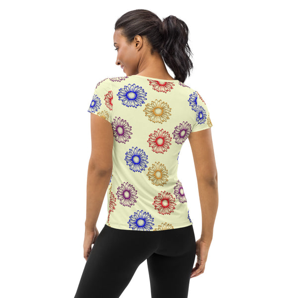All-Over Print Women's Athletic T-shirt - Objet D'Art