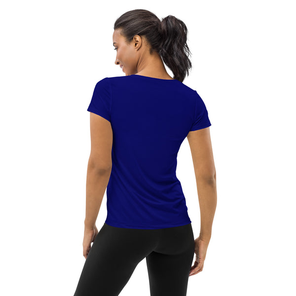 Ink Blue Women's Athletic T-shirt - Objet D'Art