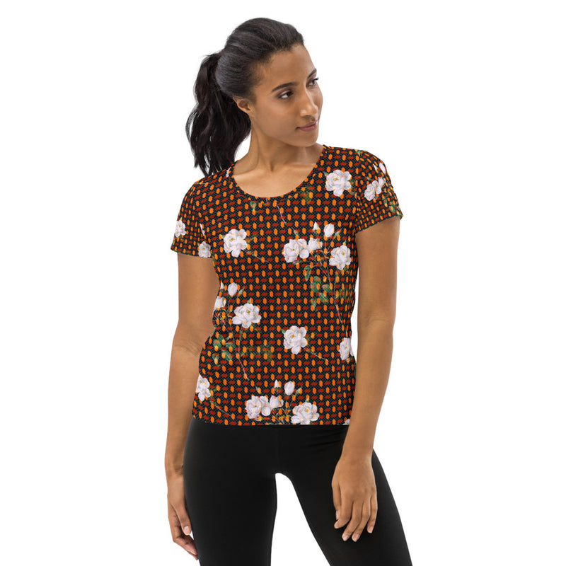 All-Over Print Women's Athletic T-shirt - Objet D'Art