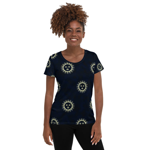 All-Over Print Women's Athletic T-shirt - Objet D'Art