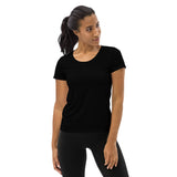 Midnight Black Women's Athletic T-shirt - Objet D'Art